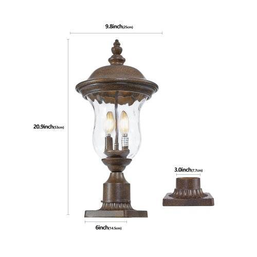 Vintage Outdoor Light Pole Lights, Waterproof Garden Patio Lights, Walkway & Driveway Lighting - One Piece No Bulb - www.Shopthatapp.com
