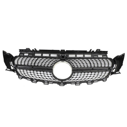 Diamond Silver Edge Front Grille For 2016 To 2019 Mercedes-Benz W213 E300 E400 - www.Shopthatapp.com