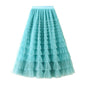 Cake Skirt Women's White Gauze long Layered tulle Skirt - www.Shopthatapp.com