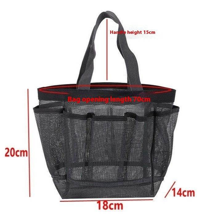 Beach Mesh Toiletry Bag Buggy Bag Handbag 8 Mesh Pockets - www.Shopthatapp.com