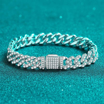 Cuban Link Chain Moissanite Bracelet - www.Shopthatapp.com