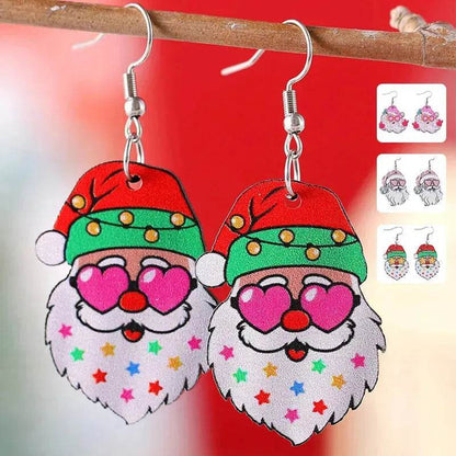 Funny Santa Claus Earrings Christmas Pendant Earrings Gift - www.Shopthatapp.com