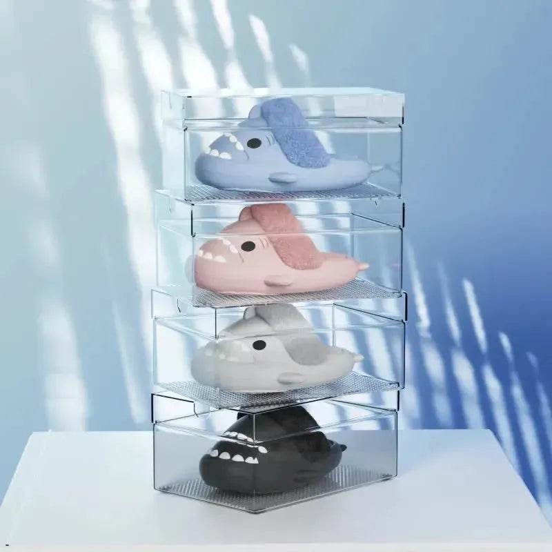 Winter Shark Slippers Detachable Warm Fuzzy Slippers Bedroom House Shoes Women - www.Shopthatapp.com