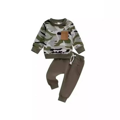 Children's Autumn And Winter Camouflage Suit Unisex Two piece for kids - www.Shopthatapp.com