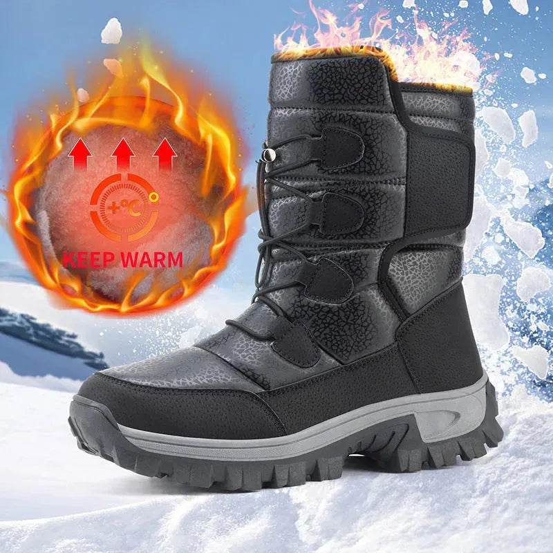 Winter Men And Women Fleece-lined Warm Snow Boots - www.Shopthatapp.com