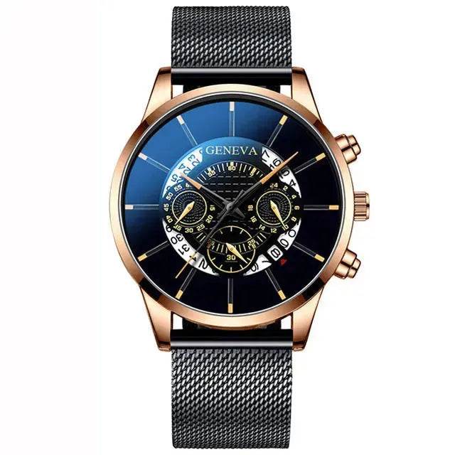 Alloy mesh calendar watch - www.Shopthatapp.com