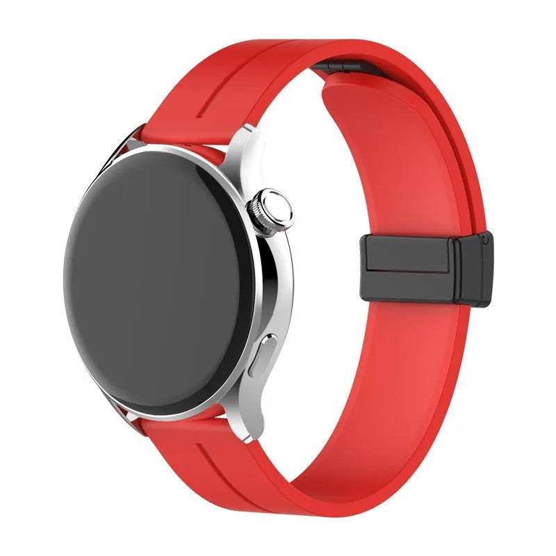 Applicable Watt4 Strap Silicone Magnetic Folding Buckle Watch Band - www.Shopthatapp.com
