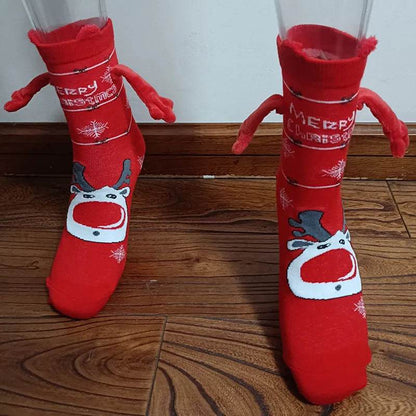 Christmas Stockings Autumn Winter Cotton Magnet Lodestone Hand Tube Socks - www.Shopthatapp.com
