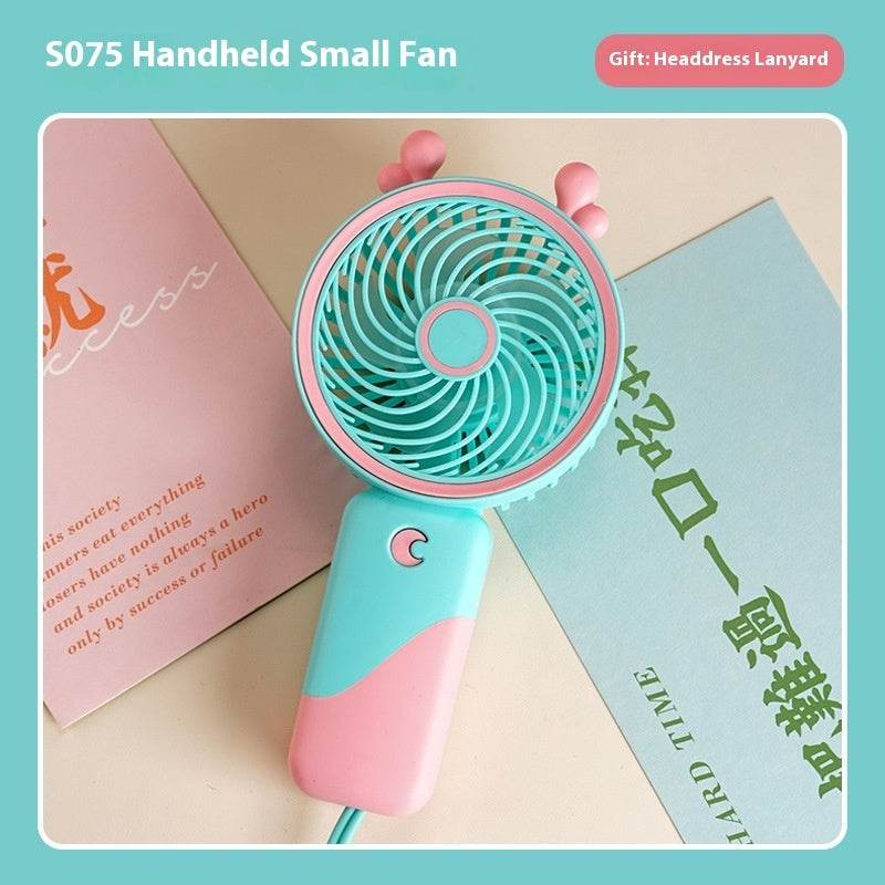 Small Handheld Fan Desktop Cartoon Mini Electric Usb Student Portable Gift - www.Shopthatapp.com