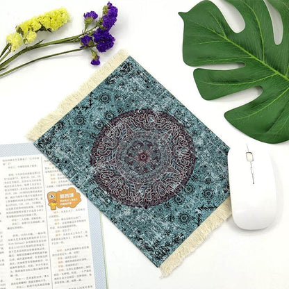 Office mouse pad, Suede fringe mouse pad Hot rubber  Bohemian style - www.Shopthatapp.com
