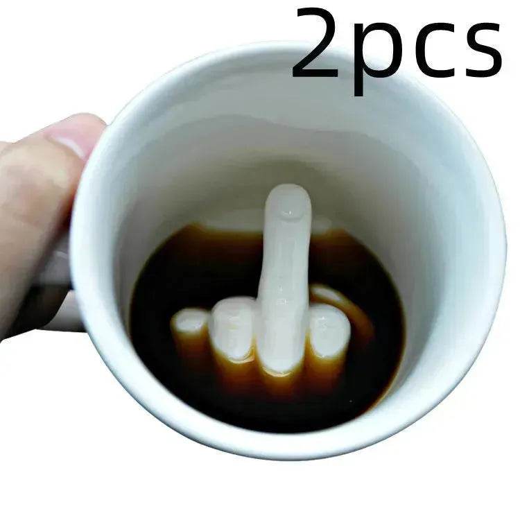 Character Ceramic Middle Finger Cup Coffee Cup With Middle Finger Up - www.Shopthatapp.com