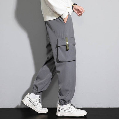 Plus Size Men's Workwear Bag Fall Loose Tappered Cargo Pant trouser - www.Shopthatapp.com