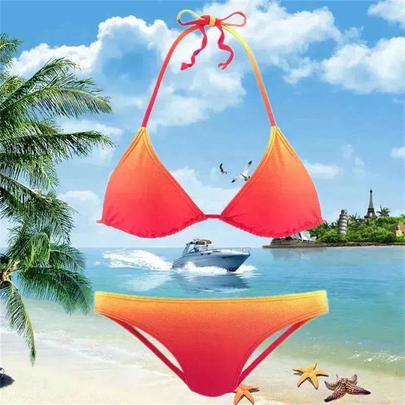 Swimsuit Women's Gradient Series Split Swimsuit Bikini - www.Shopthatapp.com