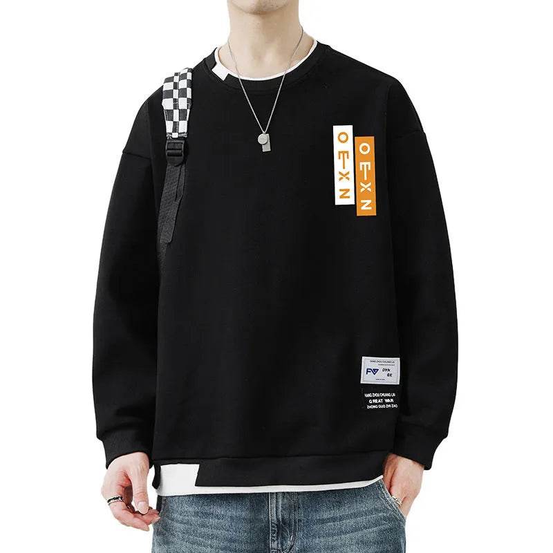Men's Casual Sweatshirt Round Neck Pullover Top - www.Shopthatapp.com
