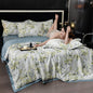 Printed Washed Tencel Summer Cooling Duvet Four-piece Set - www.Shopthatapp.com