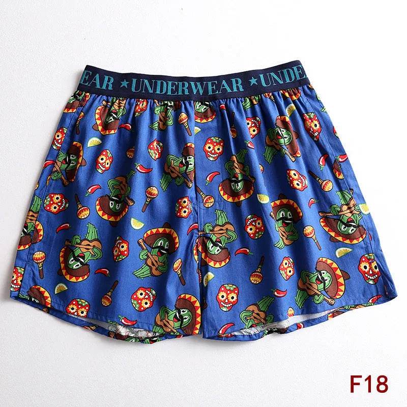 Cartoon Printed Cotton Men's Underwear Loose Boxer Short Breathable - www.Shopthatapp.com