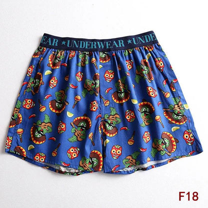 Cartoon Printed Cotton Men's Underwear Loose Boxer Short Breathable - www.Shopthatapp.com