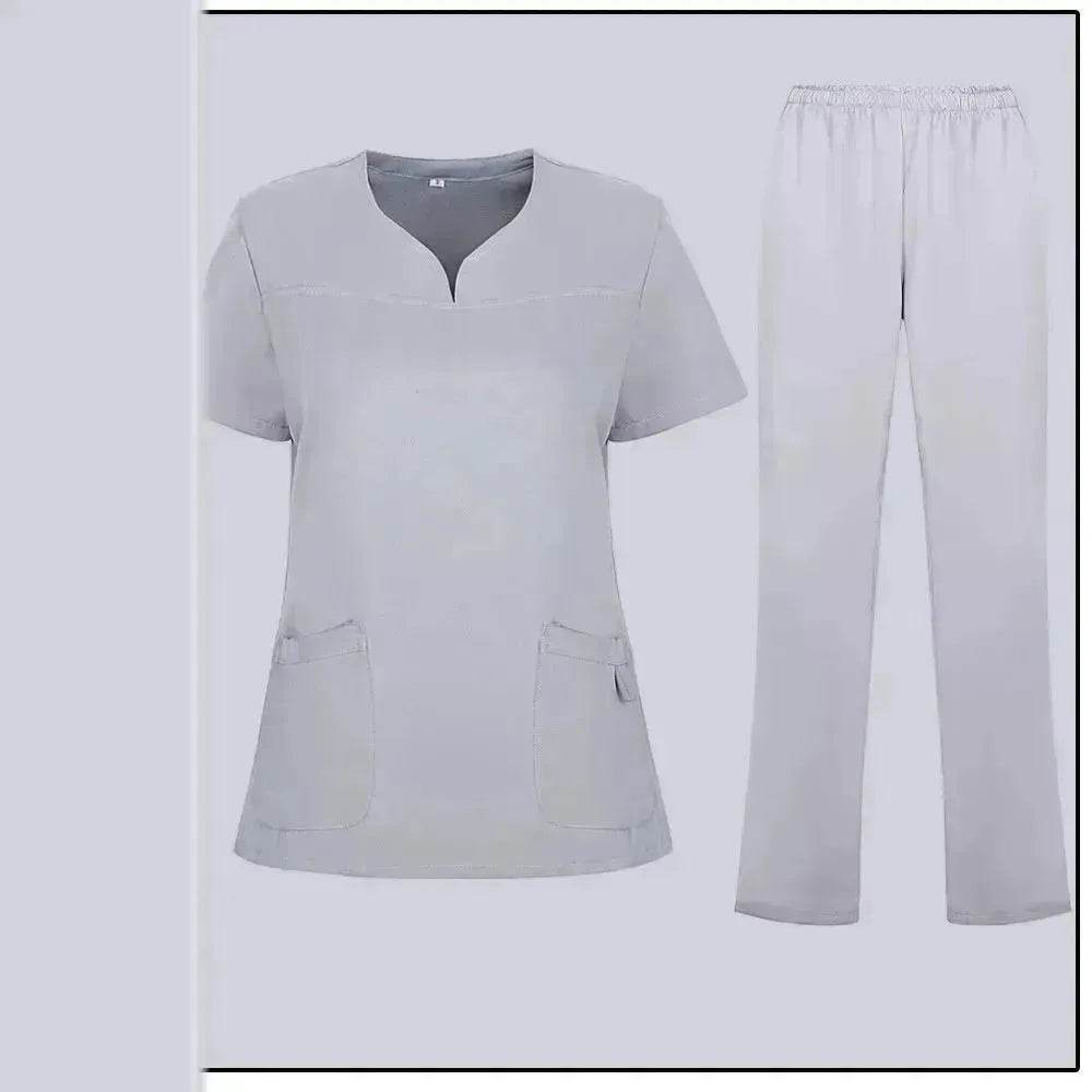 Women Nurse Uniform Female - Hospital Nurse Costume - V Neck Top Pants Set - www.Shopthatapp.com