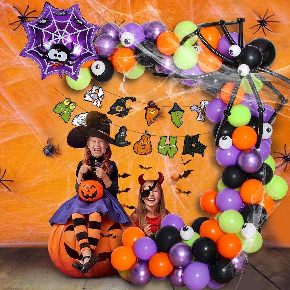 Halloween Party Decoration Balloon Combo Skull Pumpkin - www.Shopthatapp.com