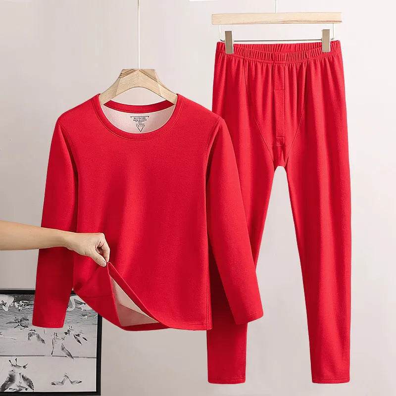 Men's Thermal Underwear Fleece-lined Double-sided Brushed Long John set - www.Shopthatapp.com