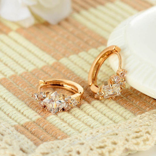 European And American Personalized Square Zircon Earrings - www.Shopthatapp.com