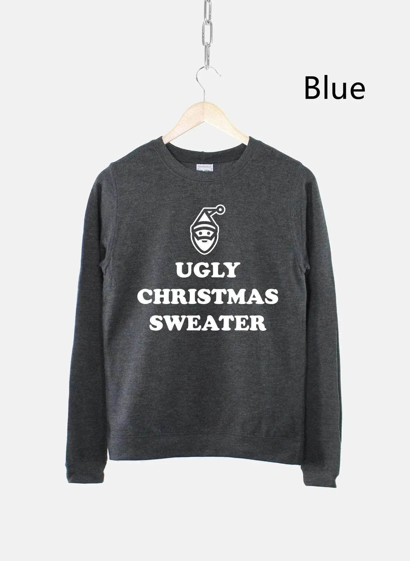 Women's Ugly Christmas Sweater Sweatshirt Bah Humbug Funny - www.Shopthatapp.com