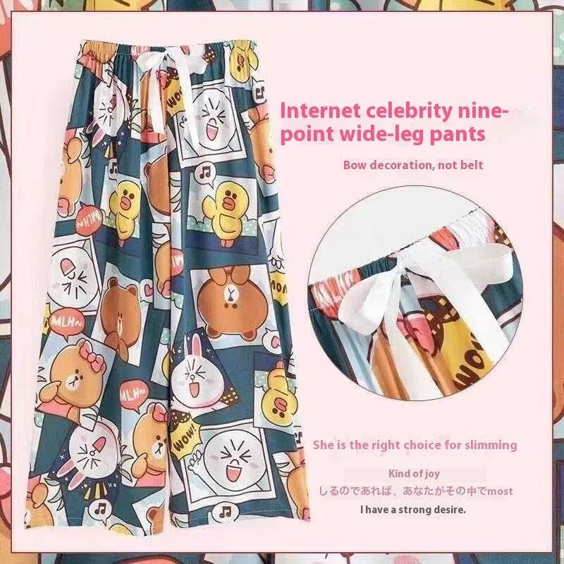 Cotton Silk Pajama Lounge trouser Pants Summer Women - www.Shopthatapp.com