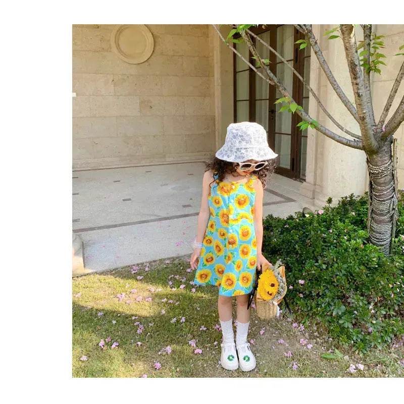 Casual Summer Floral cotton dress for baby girl - www.Shopthatapp.com