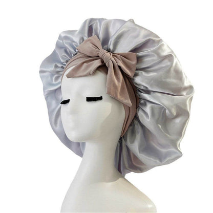 Silk Hair Bonnet For Sleeping Satin bonnet for curly hair - www.Shopthatapp.com