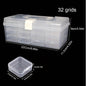 32-grid Transparent Plastic Storage Box Large Capacity Portable - www.Shopthatapp.com