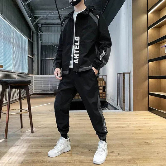 Autumn Casual Sportswear 2pcs suit Workwear Tracksuit Outfit for men - www.Shopthatapp.com