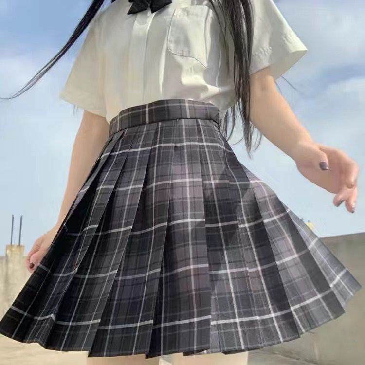 Student Jk Plaid Skirt Preppy Style Mini Pleated  Kilt Skirt - www.Shopthatapp.com