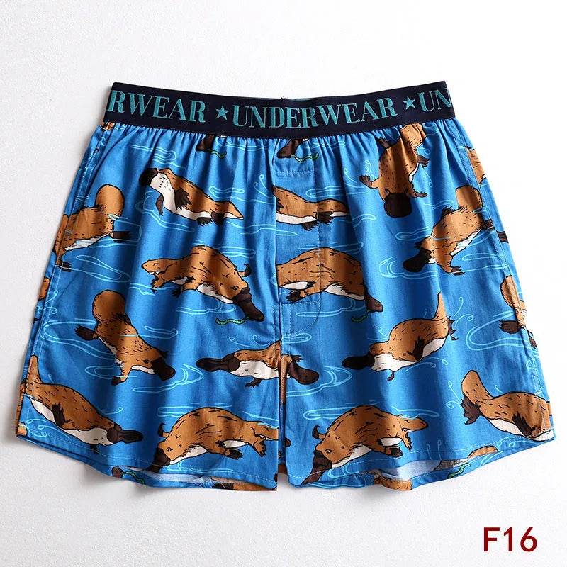 Cartoon Printed Cotton Men's Underwear Loose Boxer Short Breathable - www.Shopthatapp.com