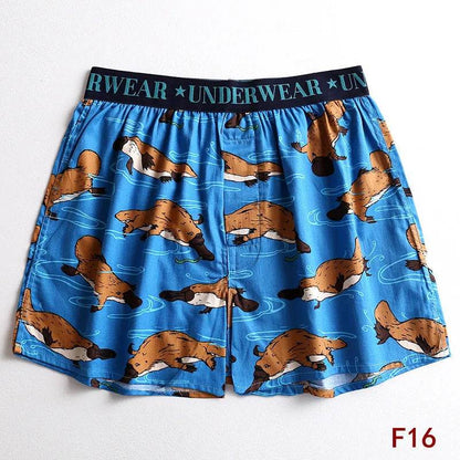 Cartoon Printed Cotton Men's Underwear Loose Boxer Short Breathable - www.Shopthatapp.com