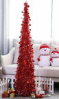 Artificial Tinsel Up Christmas Tree With Stand Gorgeous Collapsible Artificial Christmas Tree For Christmas Decorations - www.Shopthatapp.com