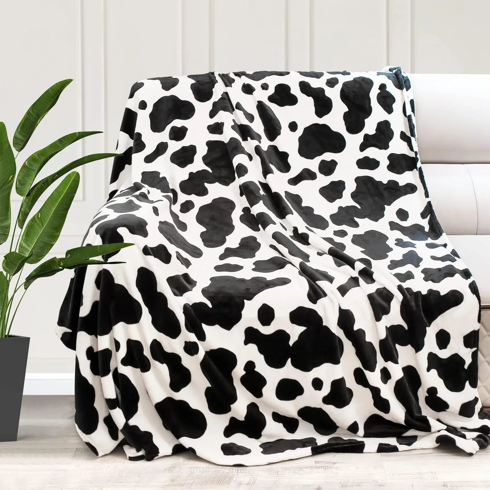 Cow Print Blanket Flannel Blanket - www.Shopthatapp.com