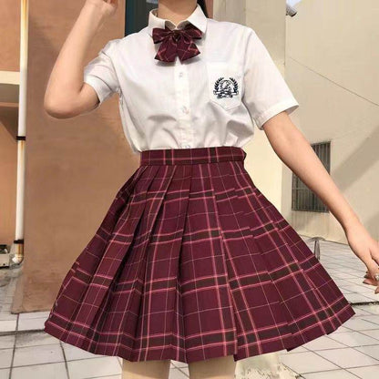 Student Jk Plaid Skirt Preppy Style Mini Pleated  Kilt Skirt - www.Shopthatapp.com