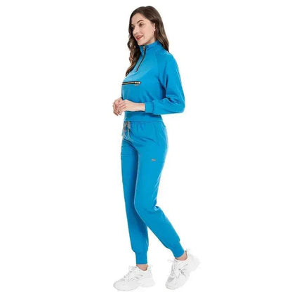 Leisure Jogging Surgical Gown Split Hospital Surgical Gown Stretch Nurse Suit - www.Shopthatapp.com