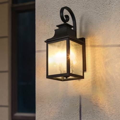 Large Outdoor Glass Wall Light Supports Many Types Of Bulbs -2 Packs - www.Shopthatapp.com
