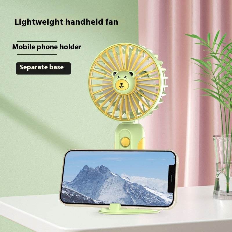 New Summer Cartoon Handheld Mini Usb Rechargeable Fan Desktop Stand - www.Shopthatapp.com