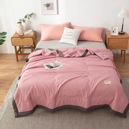 Pure Color Washed Cotton Summer Air Conditioning Duvet - www.Shopthatapp.com