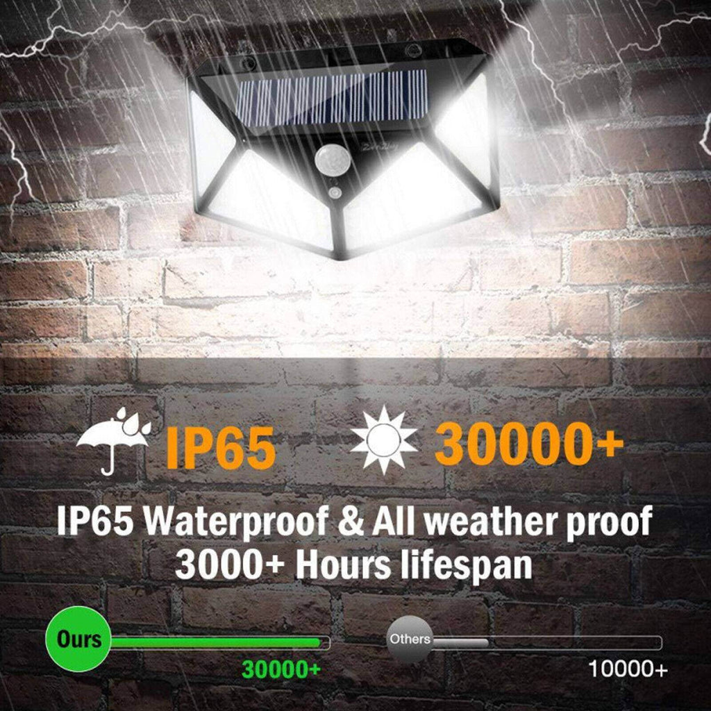 4X Solar Power PIR Motion Sensor Wall Lights LED Outdoor Garden Security Lamp - www.Shopthatapp.com