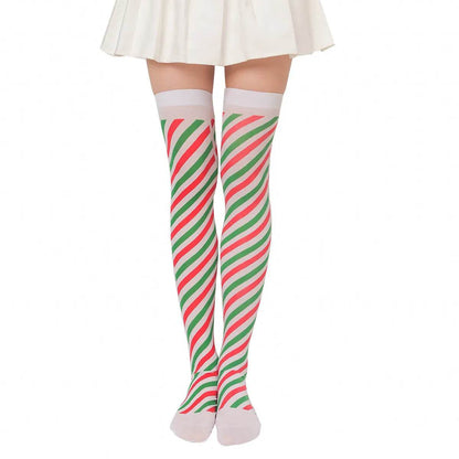 Christmas Plush Doll Knee Socks Bow Stockings - www.Shopthatapp.com