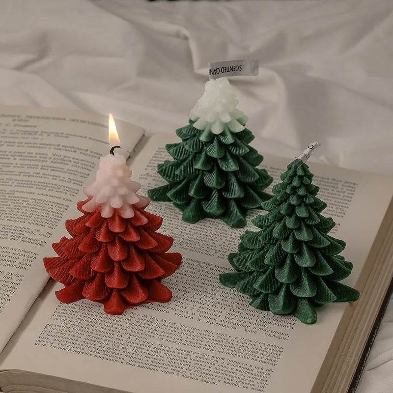 Christmas Tree Silicone Molds For DIY Christmas Creative Atmosphere Decoration Handmade Fragrant Candles - www.Shopthatapp.com