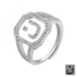 Fashion Micro Inlaid Zircon Arab Letters Ring for women - www.Shopthatapp.com