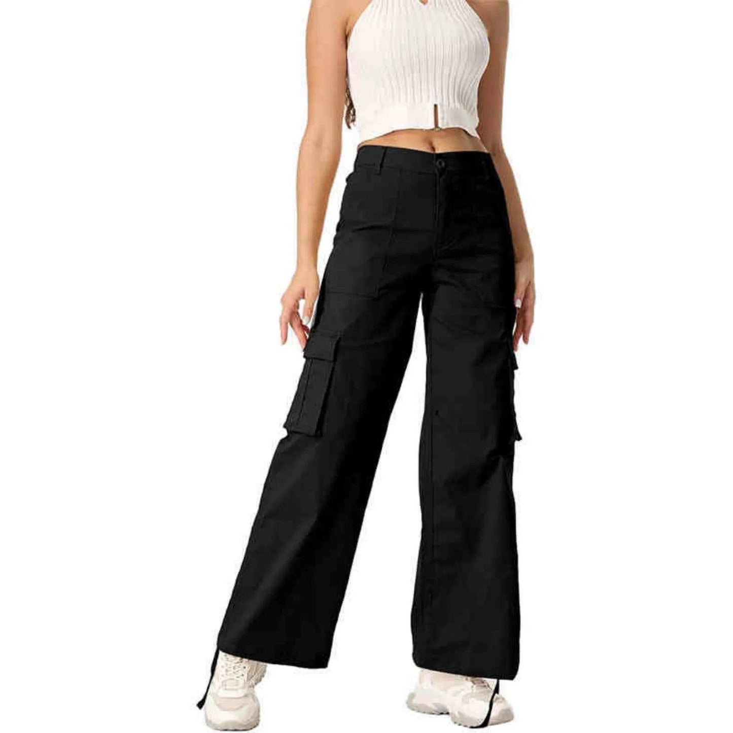 Wide Leg High Waist Casual Pants For Women - www.Shopthatapp.com