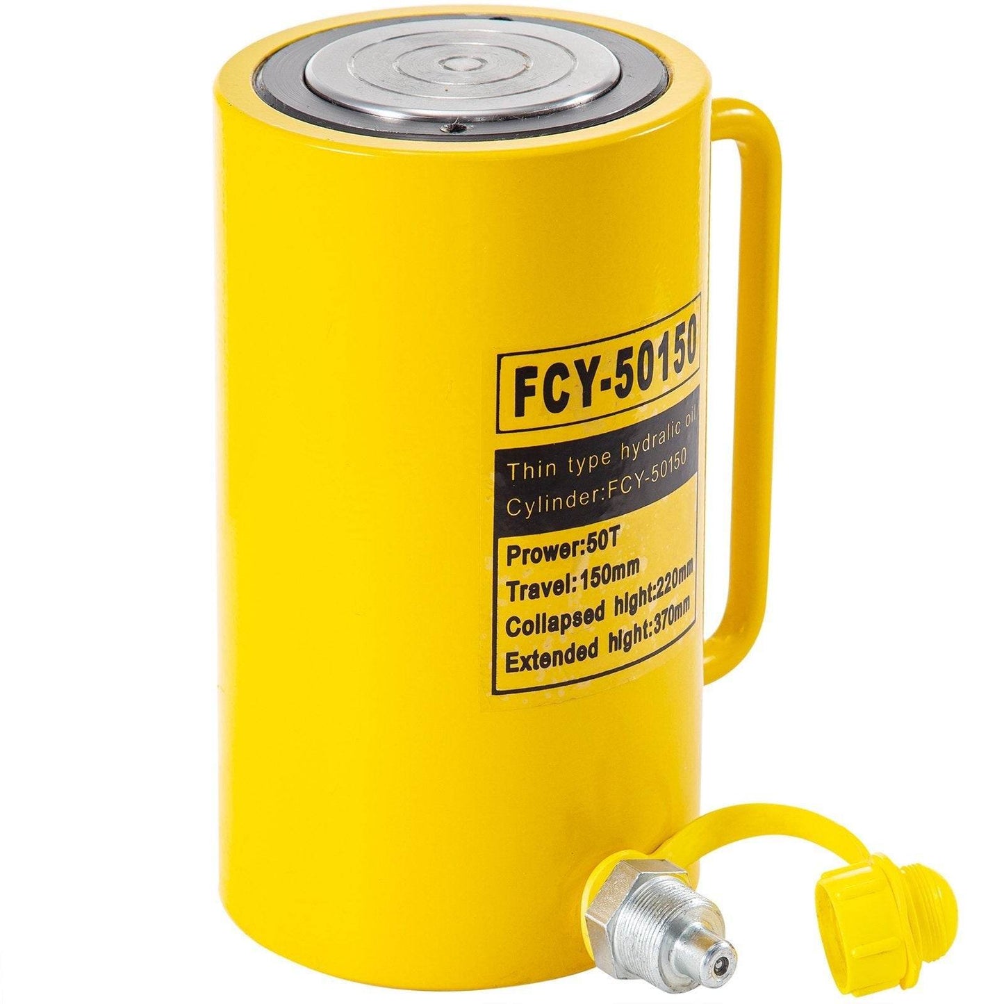 50T 6In Stroke Hydraulic Cylinder Jack Solid Single Acting Hydraulic Ram Cylinder 150mm Hydraulic Lifting Cylinders For Bending, Straightening And Pulling On Trucks, Tractors And Heavy Equipm - www.Shopthatapp.com