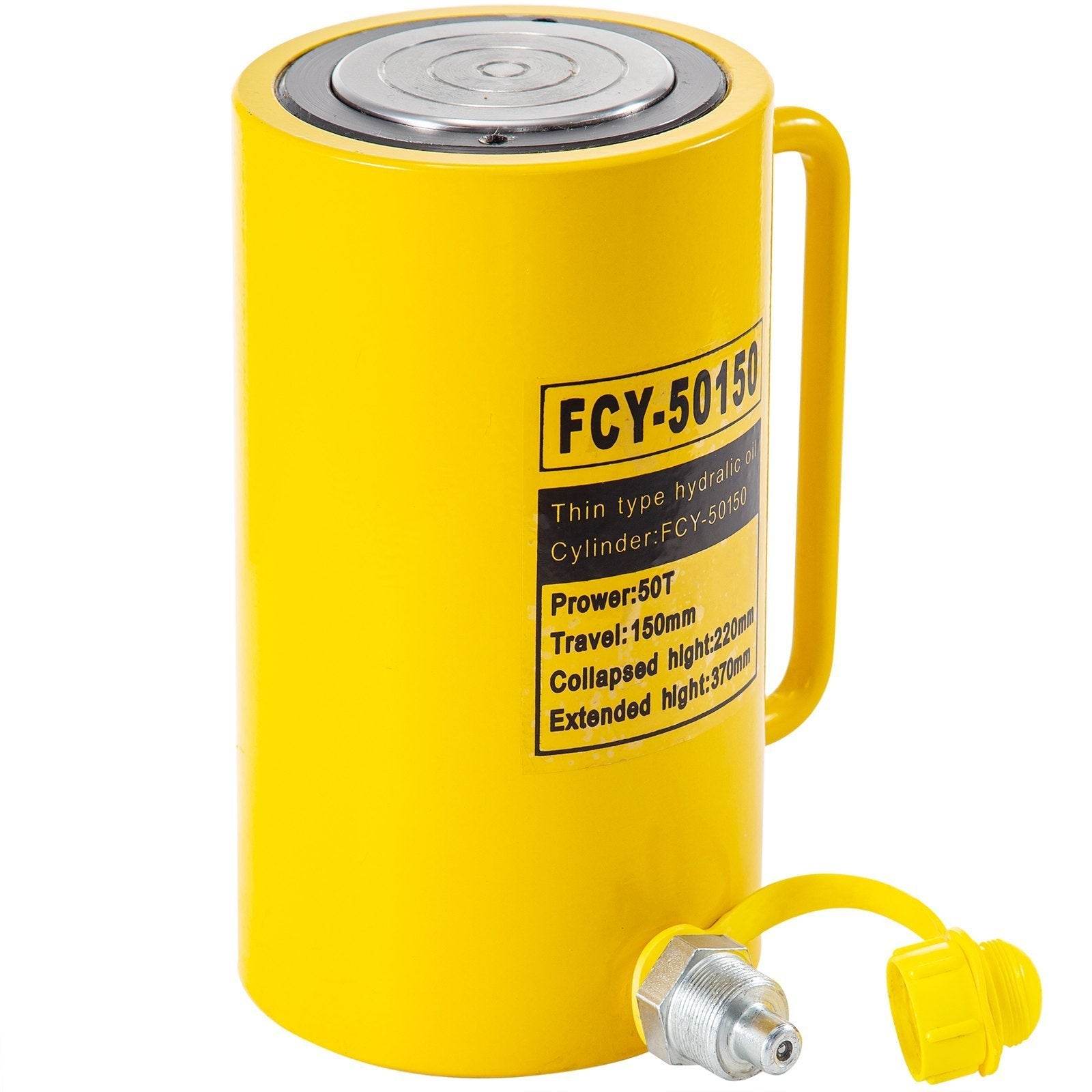 50T 6In Stroke Hydraulic Cylinder Jack Solid Single Acting Hydraulic Ram Cylinder 150mm Hydraulic Lifting Cylinders For Bending, Straightening And Pulling On Trucks, Tractors And Heavy Equipm - www.Shopthatapp.com