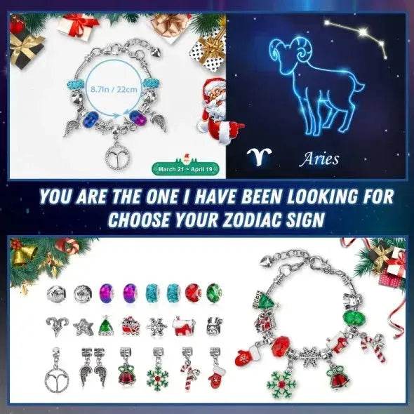 Advent Calendar 2024 Girls Zodiac Constellation Bracelet Making Kit, 24 Days Countdown Christmas Advent Calendar With 2 Sets DIY Bracelets, Horoscope Gifts For Girls TeensAge 5-18 - www.Shopthatapp.com