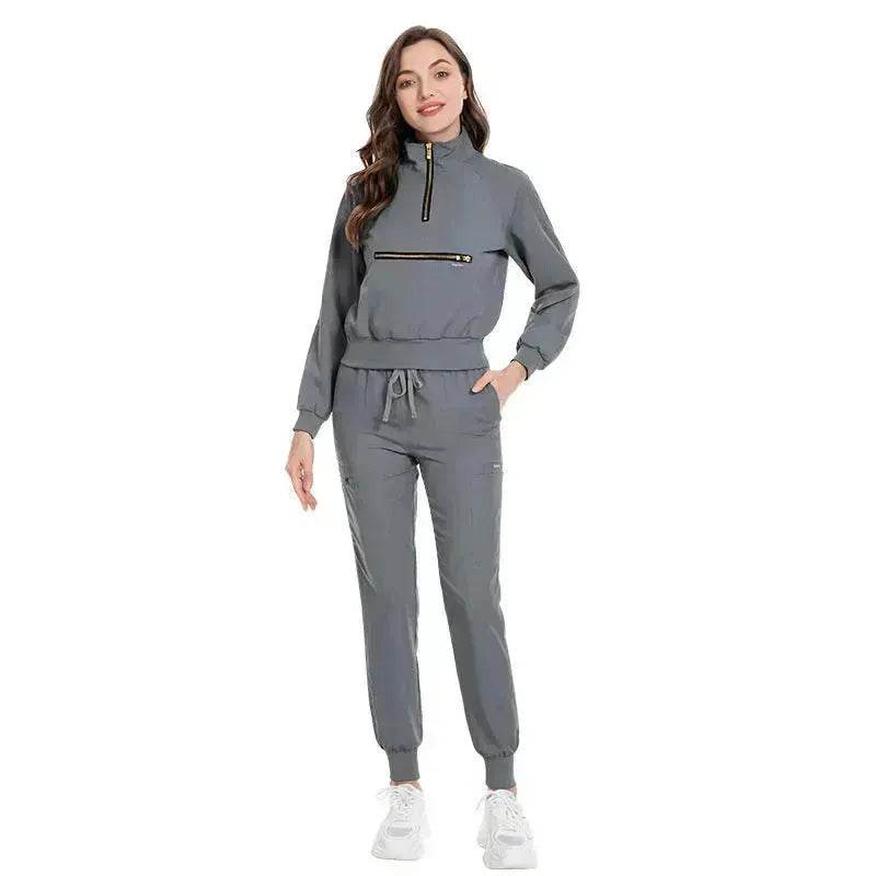 Leisure Jogging Surgical Gown Split Hospital Surgical Gown Stretch Nurse Suit - www.Shopthatapp.com